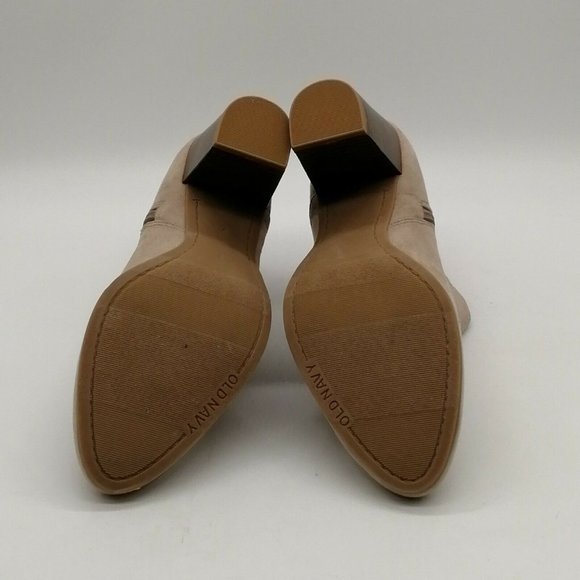 Old Navy Womens High Heel Ankle Boot Cushioned Side Zip Taupe Sz 7 M - Picture 4 of 10
